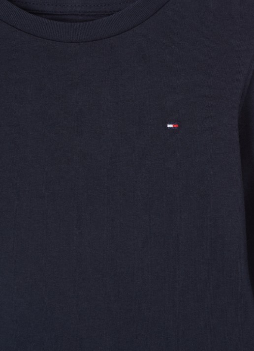 Tommy Hilfiger Longsleeve met logoborduring - detail donkerblauw