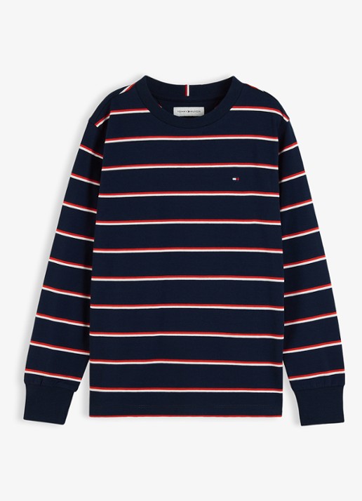 Tommy Hilfiger Longsleeve met streepdessin en logo