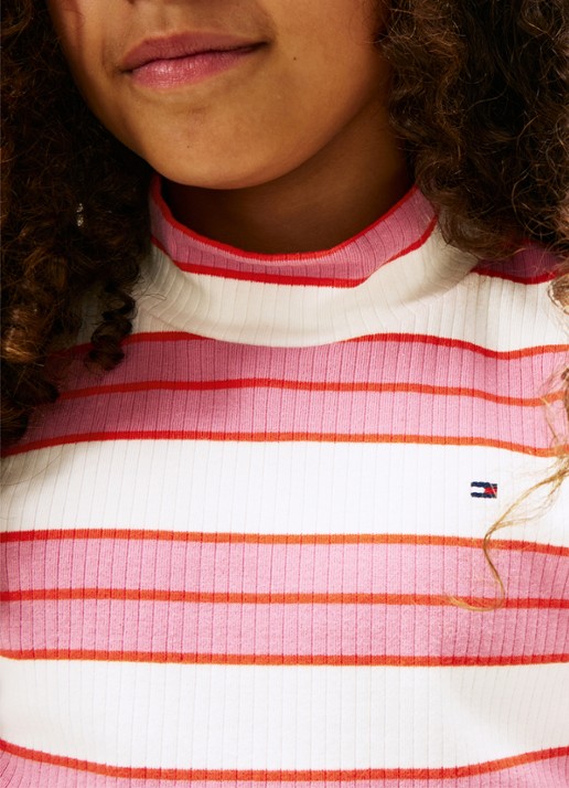 Tommy Hilfiger Longsleeve top met logoborduring - detail 2 roze