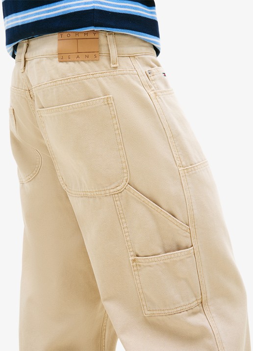 Tommy Hilfiger Loose fit cargobroek met steekzakken - detail 6 beige
