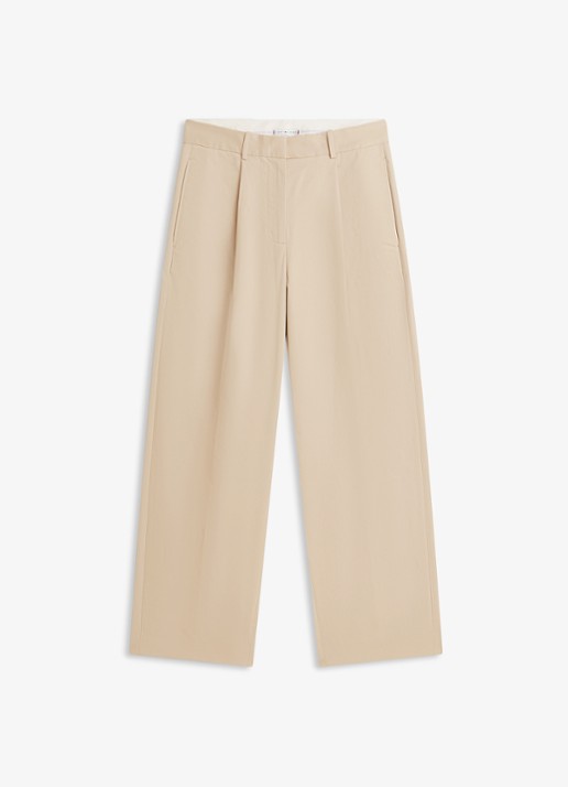 Tommy Hilfiger Loose fit chino met steekzakken - voorkant beige