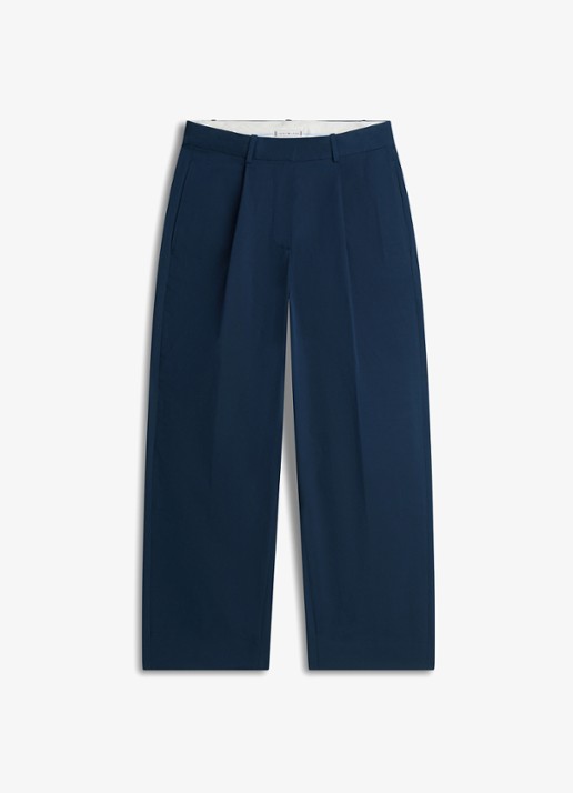 Tommy Hilfiger Loose fit chino met steekzakken - voorkant 2 donkerblauw