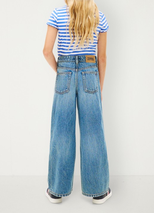 Tommy Hilfiger Mabel high waist wide leg jeans   - achterkant 5 indigo