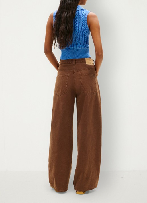 Tommy Hilfiger Mid rise loose fit jeans met gekleurde wassing - achterkant 5 bruin
