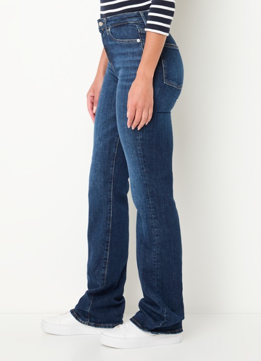 Tommy Hilfiger Mid waist bootcut jeans met donkere wassing - detail 2 indigo