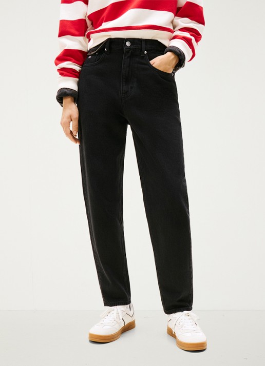 Tommy Hilfiger Mid waist mom jeans met gekleurde wassing