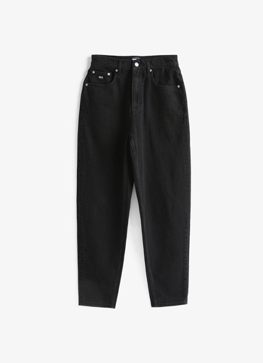 Tommy Hilfiger Mid waist mom jeans met gekleurde wassing - voorkant 3 zwart