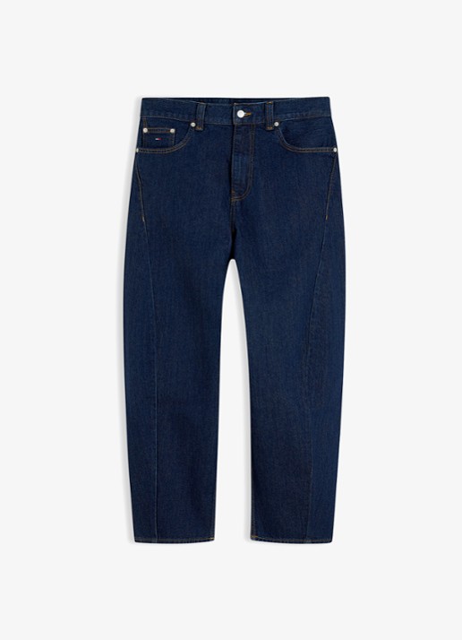 Tommy Hilfiger Mid waist straight fit jeans met donkere wassing - voorkant 6 denim