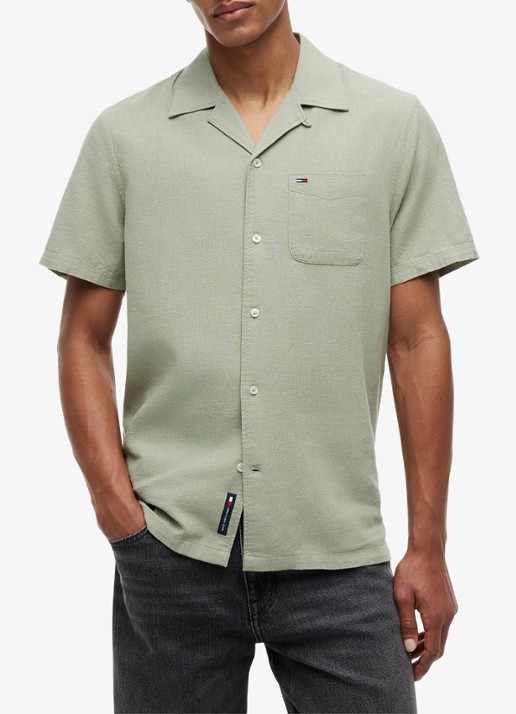 Tommy Hilfiger Midi jurk met plooien en logoborduring