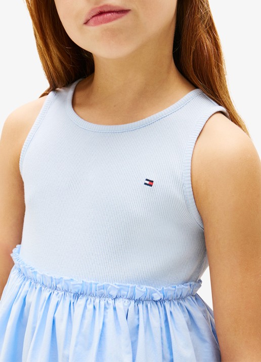 Tommy Hilfiger Mini jurk van katoen - detail 5 blauw
