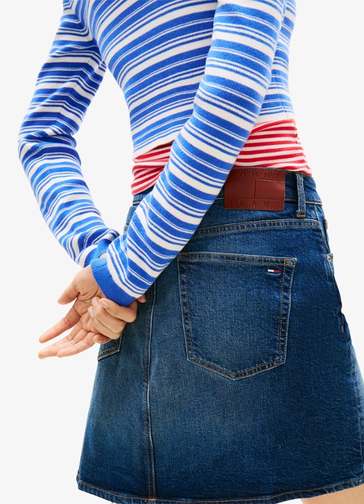 Tommy Hilfiger Mini rok van denim - detail 5 jeans