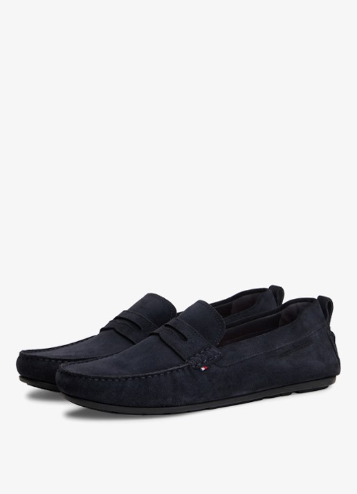 Tommy Hilfiger Mocassin van suède - detail 4 donkerblauw