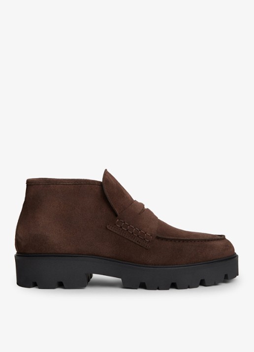 Tommy Hilfiger Monogram enkellaars van suède
