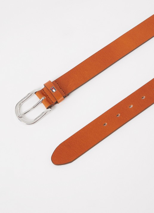 Tommy Hilfiger New Danny riem van leer  - detail oranjebruin