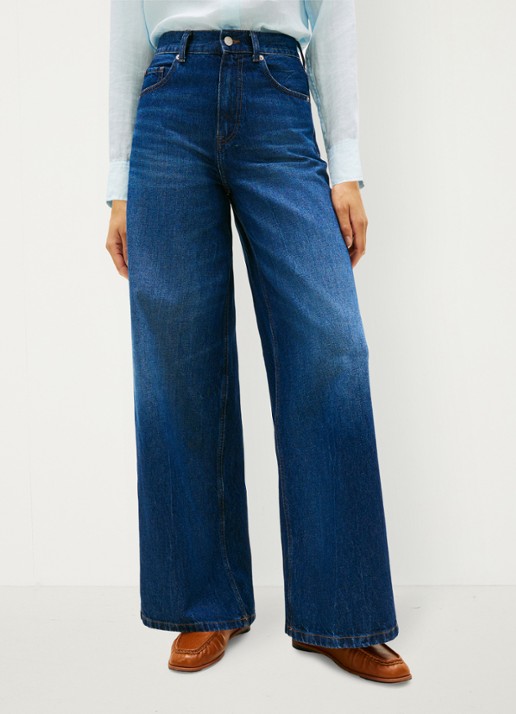 Tommy Hilfiger New Doreen 70's high rise wide leg jeans met medium wassing