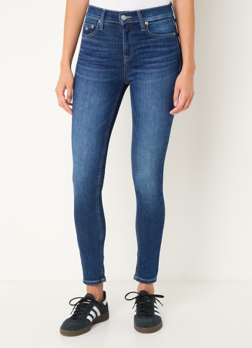 Tommy Hilfiger Nora mid waist skinny jeans met medium wassing