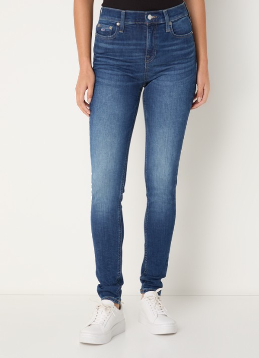 Tommy Hilfiger Nora mid waist skinny jeans met medium wassing - detail 5 indigo