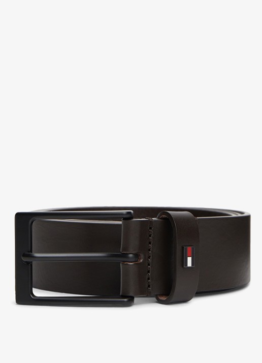 Tommy Hilfiger Oliver riem van leer - detail 4 testa di morro-0hd / zwart
