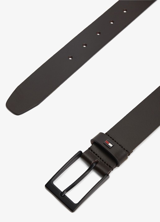 Tommy Hilfiger Oliver riem van leer - voorkant 2 testa di morro-0hd / zwart