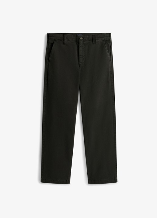 Tommy Hilfiger Otis straight fit chino met steekzakken - voorkant zwart