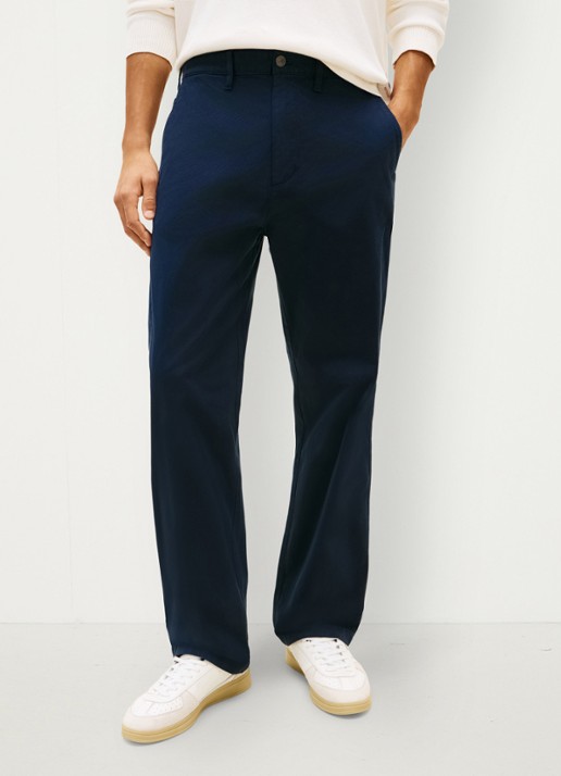 Tommy Hilfiger Otis straight fit chino met steekzakken - detail 4 indigo
