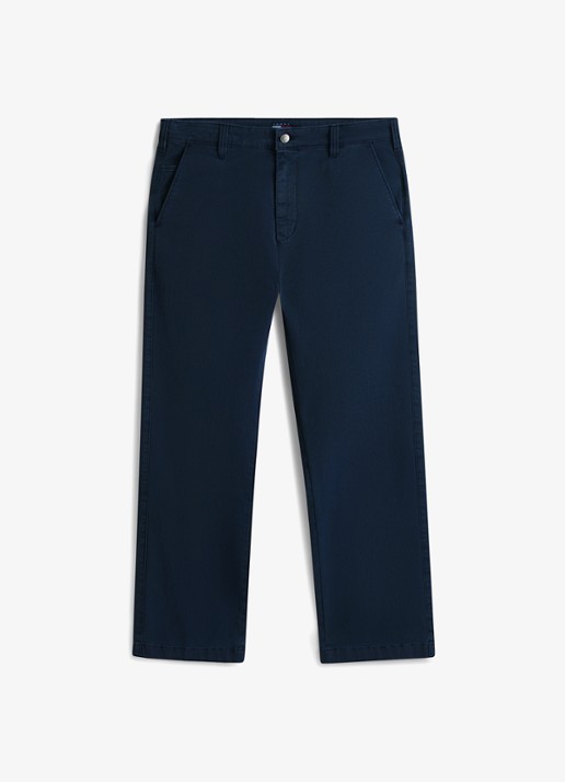 Tommy Hilfiger Otis straight fit chino met steekzakken - voorkant 2 indigo