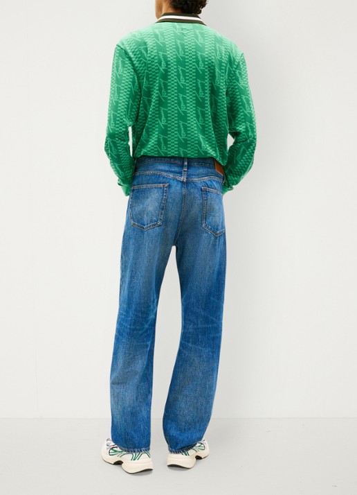 Tommy Hilfiger Otis straight fit jeans met medium wassing - achterkant 5 denim