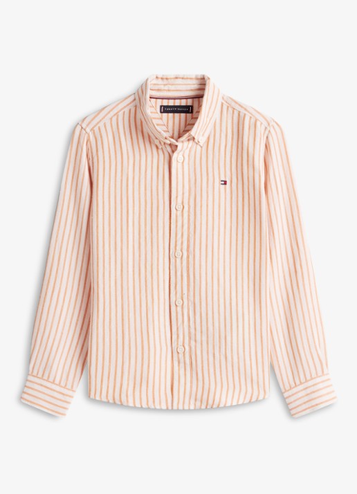 Tommy Hilfiger Overhemd in linnenblend met streepprint