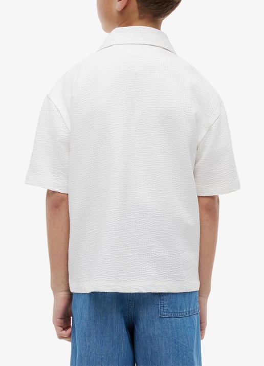 Tommy Hilfiger Overhemd met logoborduring - achterkant 5 wit
