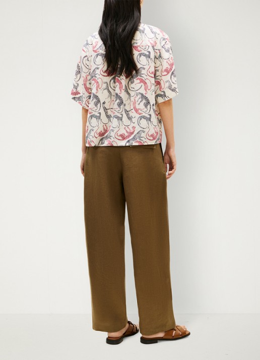 Tommy Hilfiger Overhemd van linnen met print - achterkant 5 multicolor