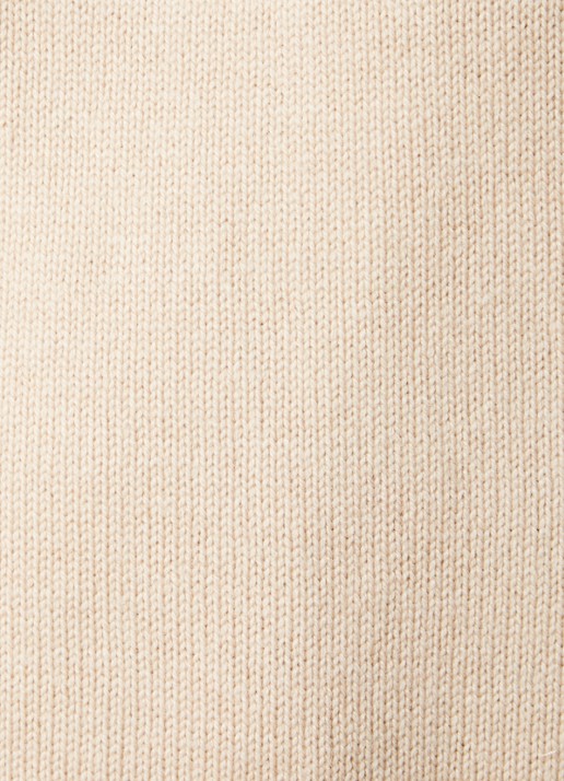 Tommy Hilfiger Oversized fijngebreide coltrui in wolblend - detail 2 donkerbeige