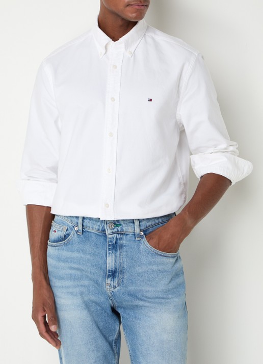 Tommy Hilfiger Oxford regular fit overhemd met logo