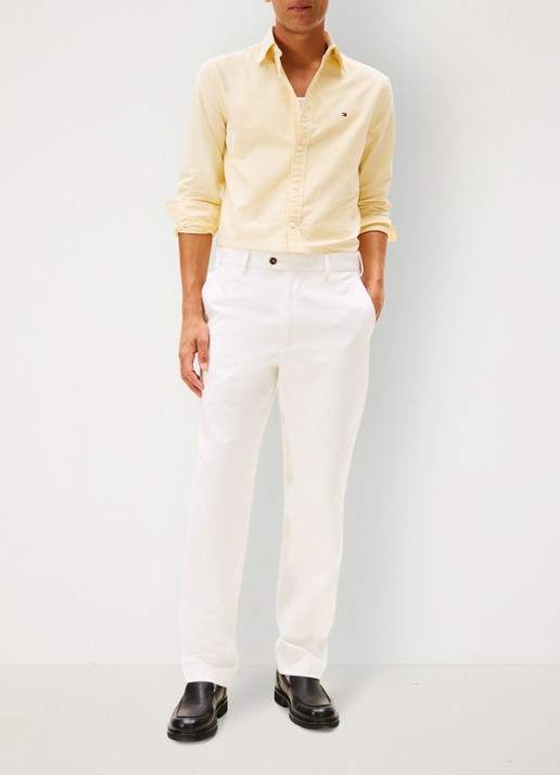 Tommy Hilfiger Oxford regular fit overhemd met logo - voorkant 5 geel