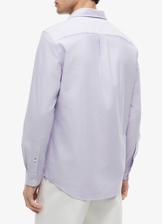 Tommy Hilfiger Oxford regular fit overhemd met logo - achterkant 3 monarch purple-c0p / paars