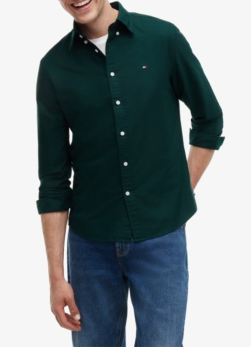 Tommy Hilfiger Oxford regular fit overhemd met logo