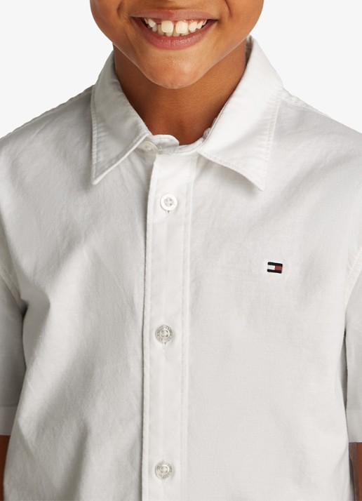 Tommy Hilfiger Oxford regular fit overhemd met logo - detail 4 wit