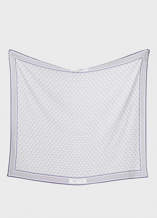 Tommy Hilfiger Pareo met logoprint 110 x 135 cm - detail 2 donkerblauw
