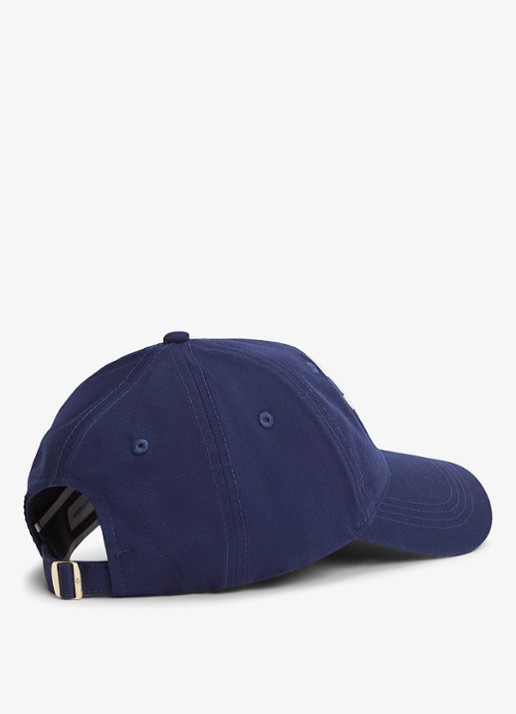 Tommy Hilfiger Pet met logoborduring - achterkant donkerblauw