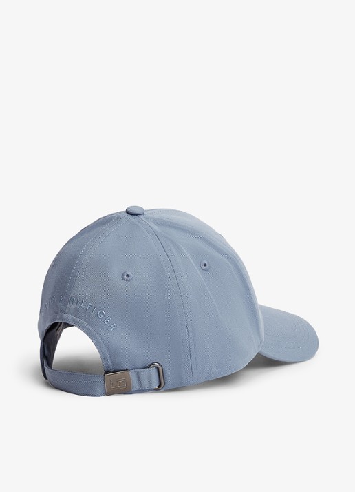Tommy Hilfiger Pet met logoborduring - achterkant 3 blauw