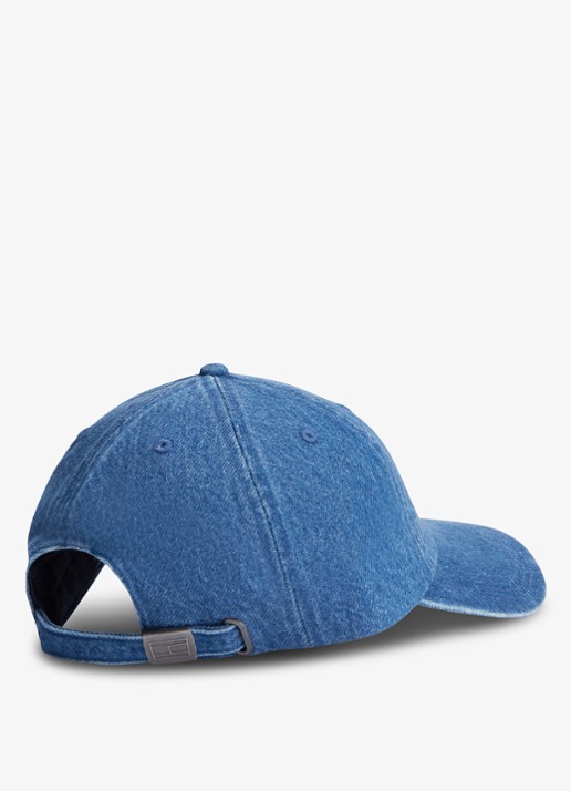 Tommy Hilfiger Pet met logoborduring - achterkant 3 denim