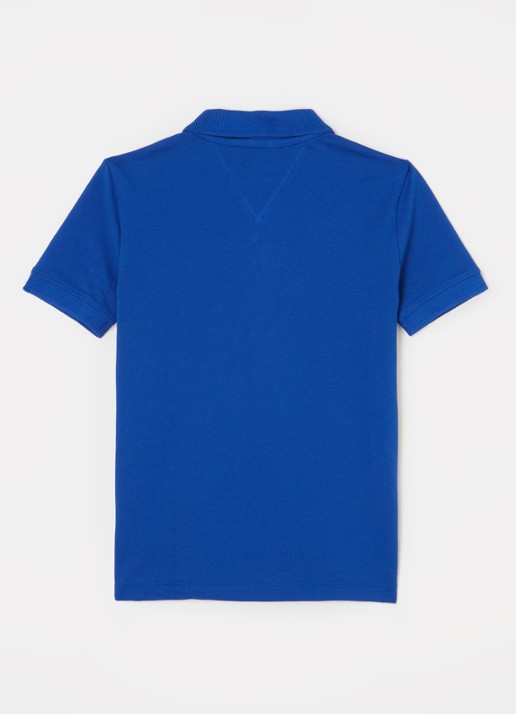Tommy Hilfiger Polo van piqué katoen - voorkant 2 donkerblauw