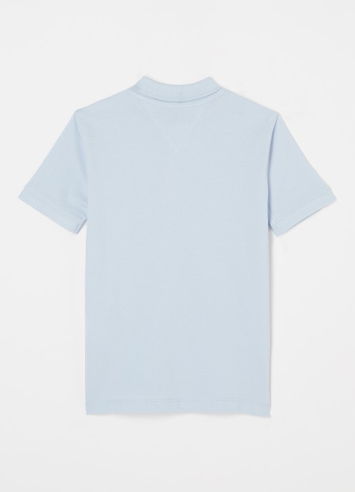 Tommy Hilfiger Polo van piqué katoen - voorkant 2 breezy blue