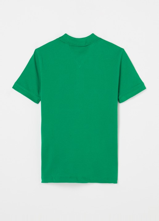 Tommy Hilfiger Polo van piqué katoen - voorkant 2 groen