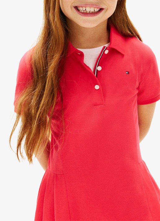 Tommy Hilfiger Polojurk met logo - detail 3 rood
