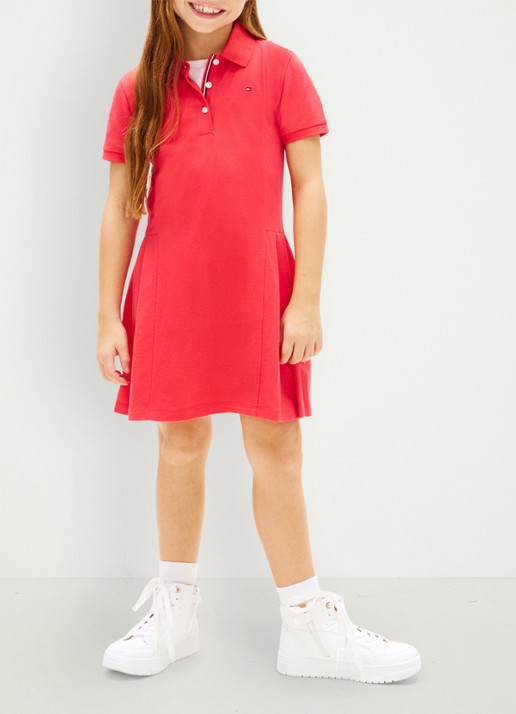 Tommy Hilfiger Polojurk met logo - voorkant 2 rood
