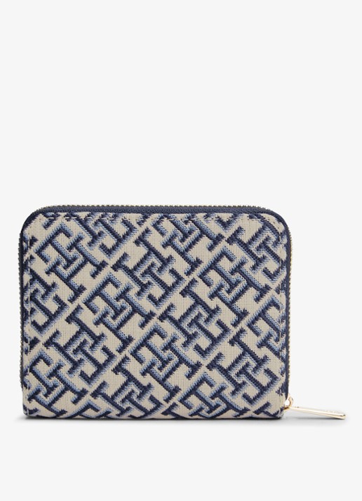 Tommy Hilfiger Portemonnee met logoprint - achterkant donkerblauw