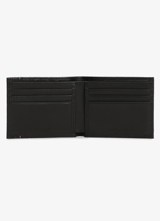 Tommy Hilfiger Portemonnee van leer met logo - detail 4 zwart