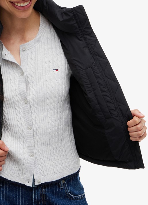 Tommy Hilfiger Puffer jack met waterafstotende coating - detail 3 zwart