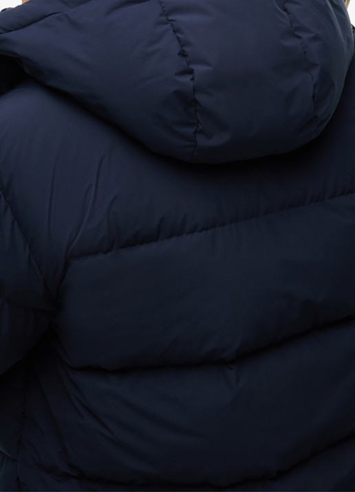 Tommy Hilfiger Puffer jas met donsvulling en capuchon  - detail 6 donkerblauw