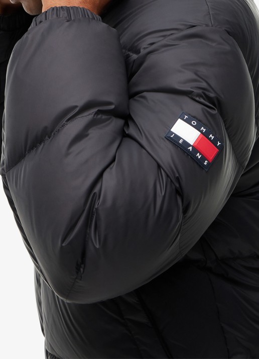 Tommy Hilfiger Puffer jas met donsvulling - detail 3 zwart